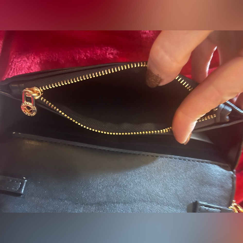 Valentino Orlandi Black Gold Chain Accent Purse - Picture 7 of 9